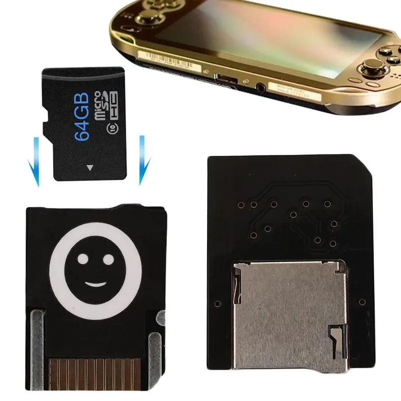 Cewaal Micro SD TF карты памяти адаптер передачи для psv PS Vita 3,60 системы Черный