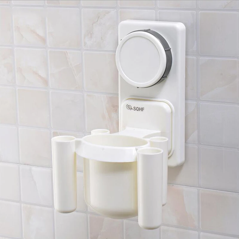 Buy 1PC Plastic Toothbrush Holder Suction Cup Toiletries Toothpaste