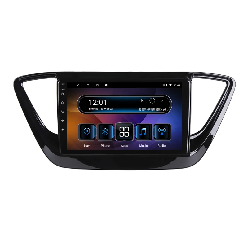 Flash Deal 9" 4G RAM 8 cores Android Car DVD GPS Navigation For Hyundai Verna Solaris 2017 2018 2019 audio stereo car radio bluetooth wifi 17