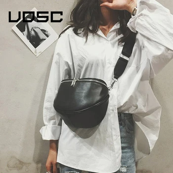 

UOSC Crossbody bags For Women High Street Handbag Leather Messenger Shoulder Chest Bag For Women 2019 Sac A Main Femme