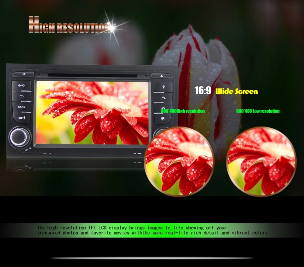 Excellent Eunavi 2 Din Car GPS Navigation DVD Player Stereo Video For AUDI A4 S4 RS4 With 3G USB GPS Bluetooth IPOD FM RDS Subwoofer 6