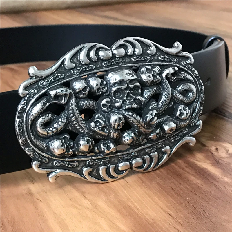 Heavy Metal cinturón hebilla cinturones de genuino para los hombres vaqueros Jeans cinturón Punk cintura Ceinture Homme cinturón ancho MBT0467|leather belts for men|genuine leather beltleather belt - AliExpress