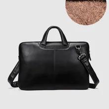 CARANFIER мужской портфель на плечо сумки через плечо из натуральной воловьей кожи деловые сумки на молнии для ноутбука Компьютерные дорожные сумки