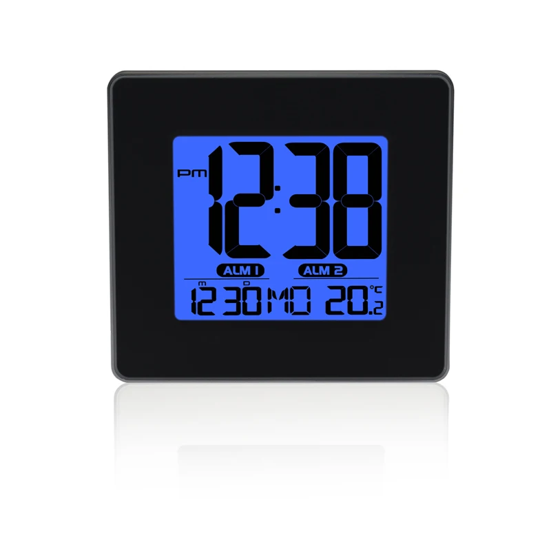 

Extra Large Temperature Calendar Display Desktop Alarm Clock Snooze Mute Character Bedroom Electronic Digital Clock