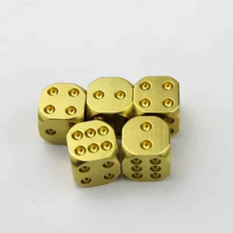 13/15mm Solid Copper Alloy Manual Polishing Brass Dice Club Bar