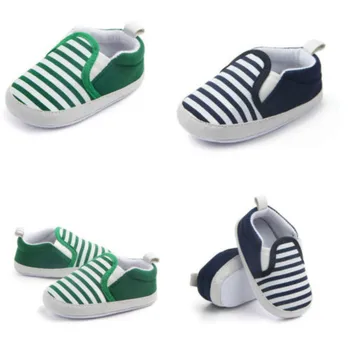 

baby Toddler boys girls unisex colorful striped canvas Anti-slip sneaker shoes
