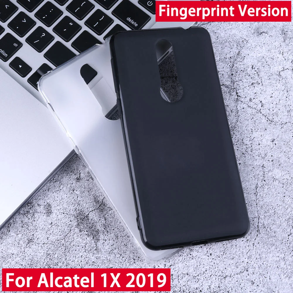 Силиконовый чехол для Alcatel 1X2019 с отпечатком пальца или без отпечатков пальцев, задняя защитная крышка для Alcatel 1X2019