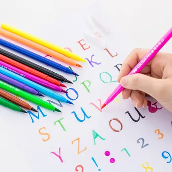 

24Pcs Soft Brush Pen Set Highlighter Art Colorful Marker Pen Calligraphy Writing Watercolor Paintinng Sketch Student Stationery