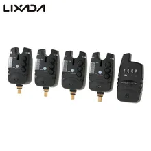Lixada اللاسلكية الصيد إنذار مجموعة 4 الصيد دغة إنذار + 1 استقبال في حالة LED الكارب الصيد تنبيه الرقمية دغة إنذار مجموعة Pesca(China)