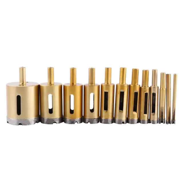 Diamond Drill Bit Hole Saw Glass Cutter Tile Cutting Tool for Ceramic Marble Stone Optional Size 6mm-50mm