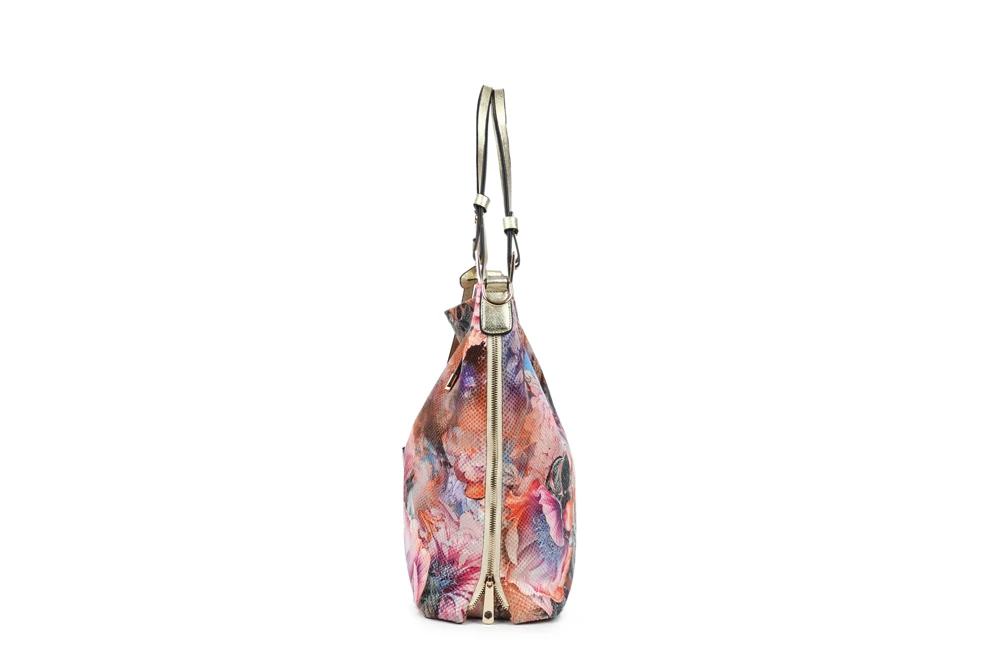 Arliwwi брендовая роскошная женская сумка на плечо с цветком пиона, большая емкость, блестящая Высококачественная Синтетическая кожаная сумка-мессенджер, новинка