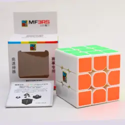 MoYu 56 мм MF3RS Professional Competition Magic Cube гладкая белый красочная наклейка головоломка Классические игрушки трехслойные Neo Cube