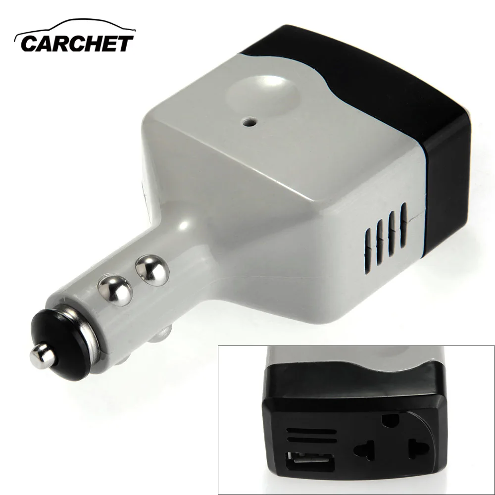 

Car AUTO USB Charger Power Inverter Adapter 12V-24V to 220V DC to AC Converter Car USB Charger Power Inverter Adapter