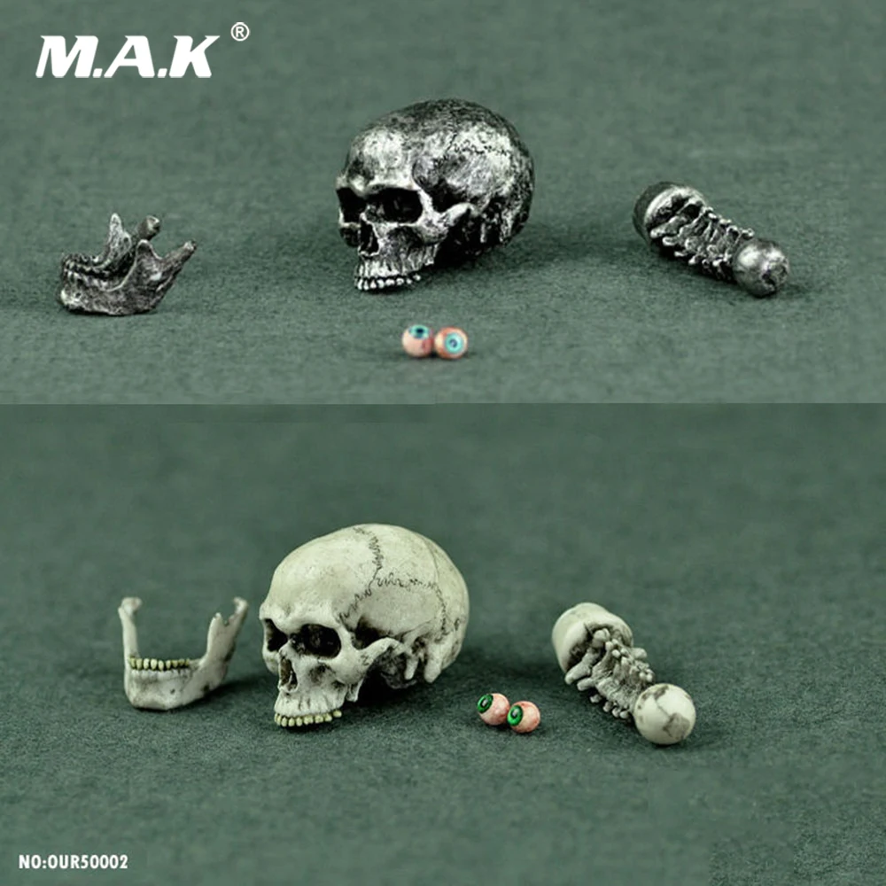 

Collectible 1:6 Scale Figure Accessory Skull Head 2 pcs/Set Sculpt Carved and Crossbones Model For 12" Action Figure Body
