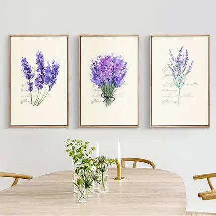 

3pcs/set Needlework,Cross stitch Full Embroidery kit,pretty lavender flower bouquet Printed Pattern Cross Stitch Wedding gift