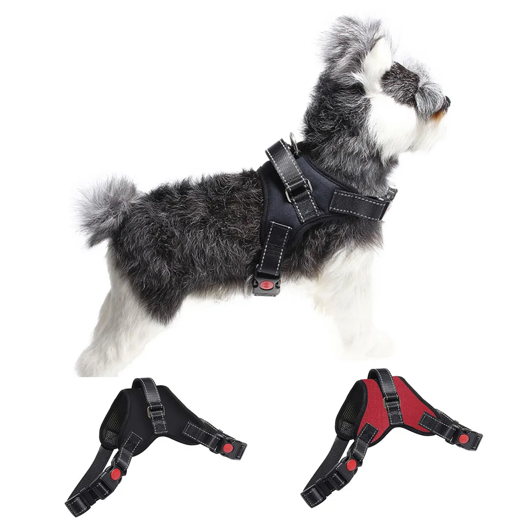 

Cute Pet Puppy Dog Chest Strap Solid Color Durable Outdoor Vest Strap Outdoor Security Training Dog Harness Collars Pet Dog Tag