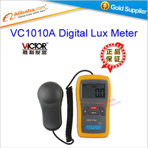 

Free shipping VICTOR VC1010A Digital Lux Meter Photo Light Meter Lumens Test