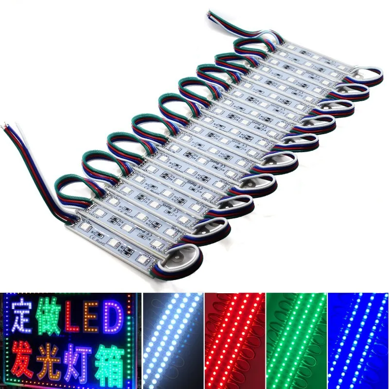 

LED 20-300pcs/lot Pixel Module Light DC12V Super Bright 3leds SMD 5050/WS2811 RGB Dream color IC Advertising light boxes String