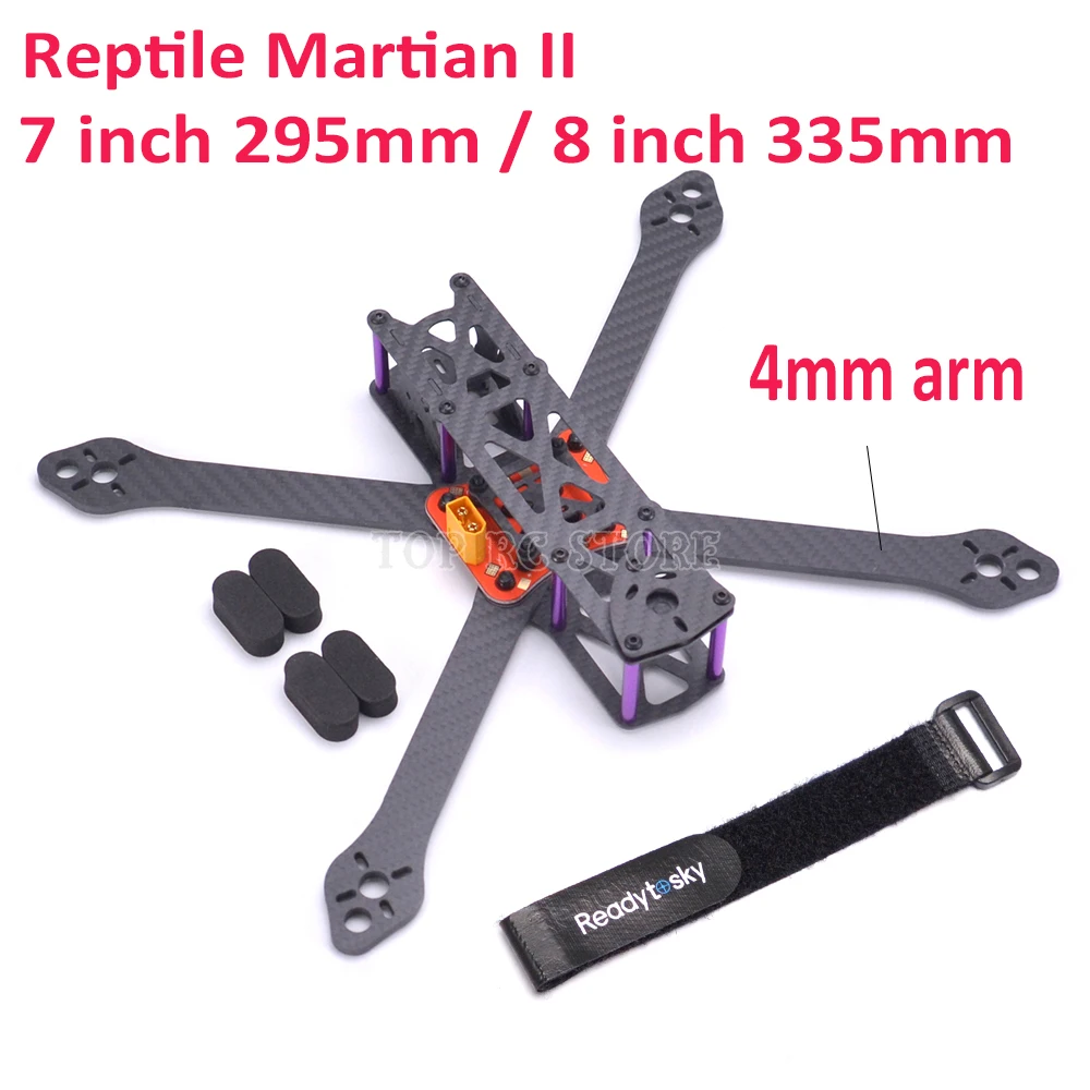 

Reptile Martian II 295 295mm 335 335mm Martian IV 290 290mm 330 330mm Carbon Fiber 7inch 8inch Quadcopter For FPV Racing Drone
