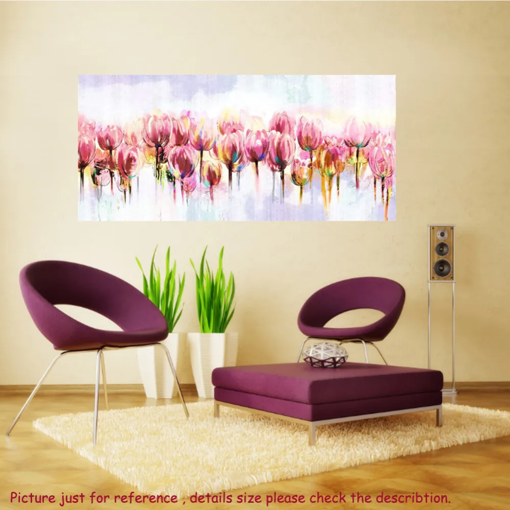 Wall-Art-Canvas-Watercolor-Paintings-Tulip-Floral-Oil-Paintings-Pink-Tulip-Flowers-Canvas-Modern-Wall-Pictures (1)