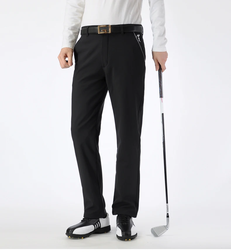 Autumn Winter Golf Men's Pants Straight Slim Trousers Male Fleece keep warm Elastic Solid Color Golf sportswear Pants size30-38 Autumn Winter Golf Men's Pants Straight Slim Trousers Male Fleece keep warm Elastic Solid Color Golf sportswear Pants size30-38