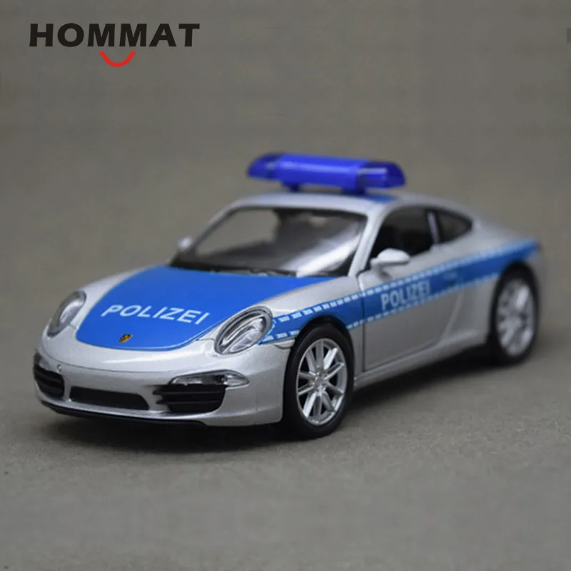 Hommate моделирование 1:36 911 Carrera S полицейский спортивный автомобиль модель литья под