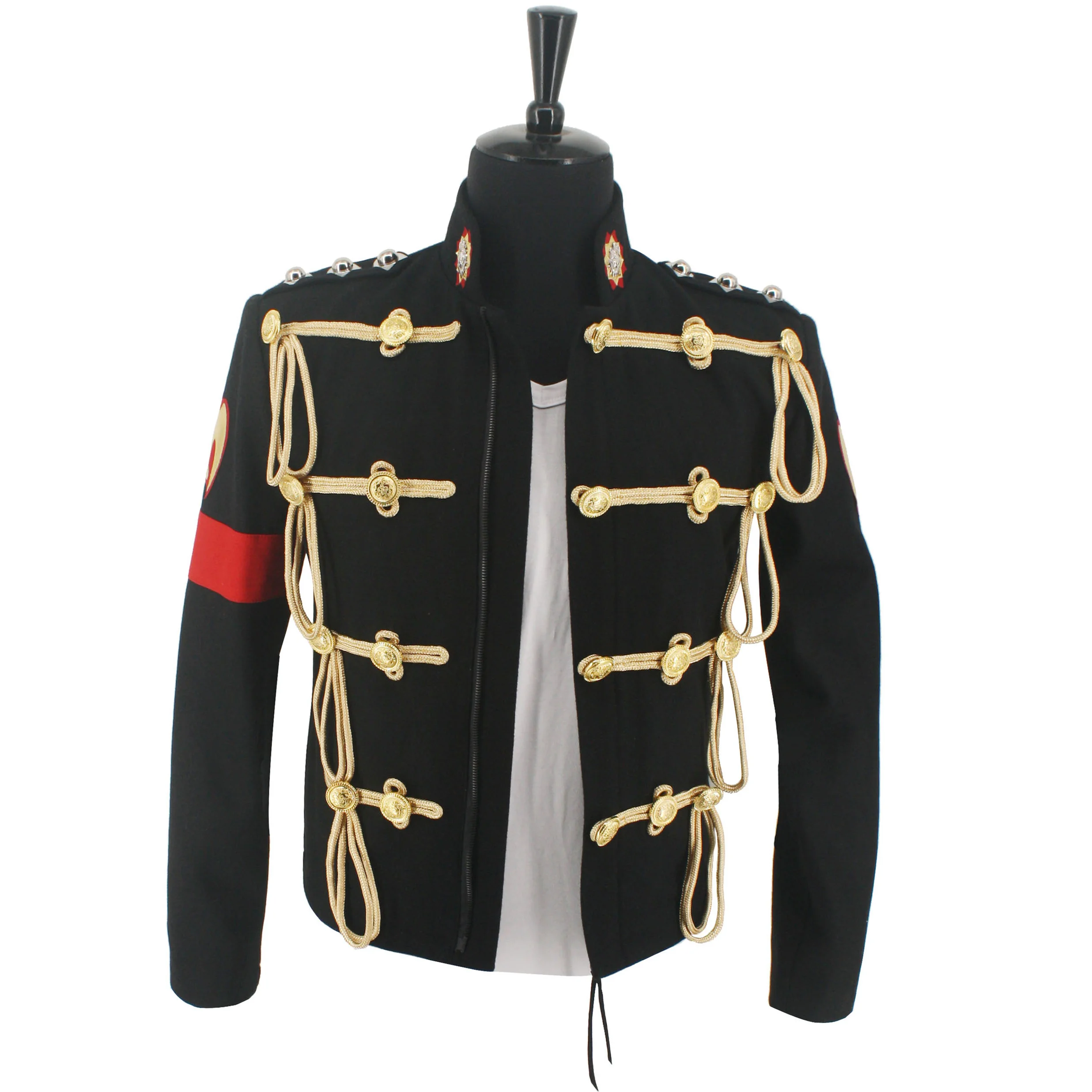 NEW MJ Michael Jackson Royal England Military Black Woolen Formal Dress ...