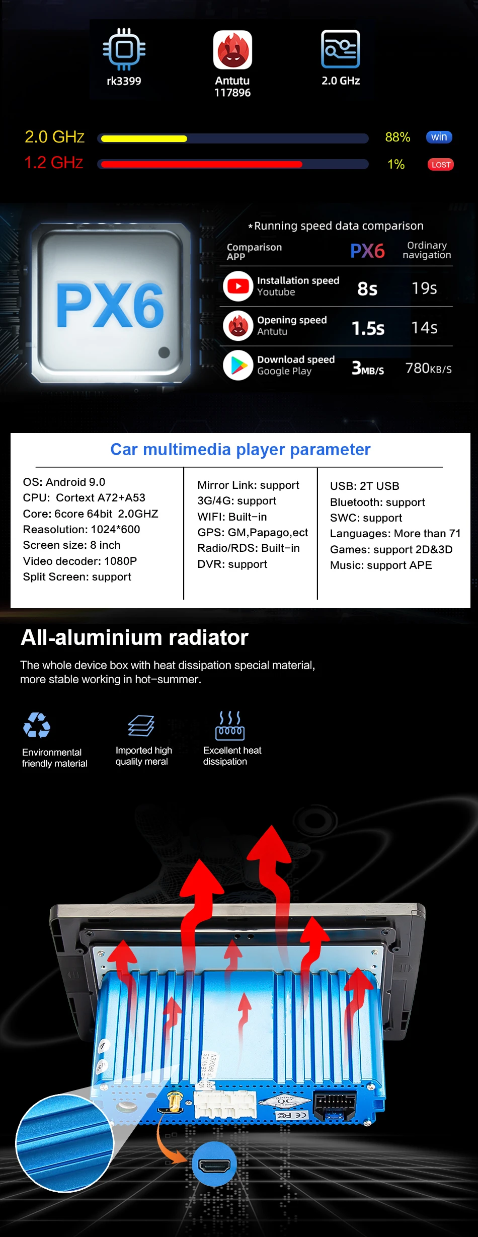 Excellent Eunavi 2 din radio 4G+64G android 9.0 car dvd for Opel Corsa E 2014 2015 2016 GPS Navi WIFI car stereo PX6 2.0GHZ 8 Cores 3 Excellent Eunavi 2 din radio 4G+64G android 9.0 car dvd for Opel Corsa E 2014 2015 2016 GPS Navi WIFI car stereo PX6 2.0GHZ 8 Cores 3