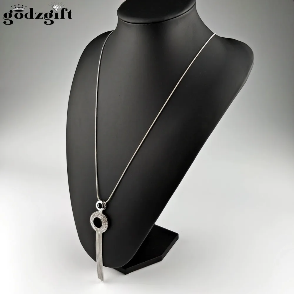 Godzgift Brand New Women Fashion All-match Sweater Chain Necklace Tassel Long Cross Pendant Accessories JN0005 | Украшения и
