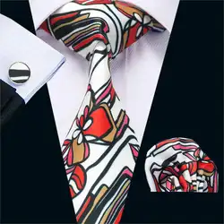 Fa-1258 2018 Барри. ван новые мужские галстук модный принт цветок шелк жаккард галстук Ханки Запонки Набор для Бизнес Свадебная вечеринка