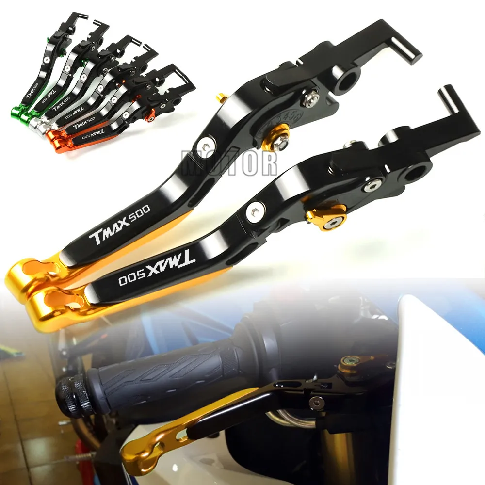 CNC Aluminum Motorcycle Adjustable Folding Extendable Brake Clutch Levers For Yamaha TMAX500/TMAX530 2008-2018 2009 TMAX 500/530 |