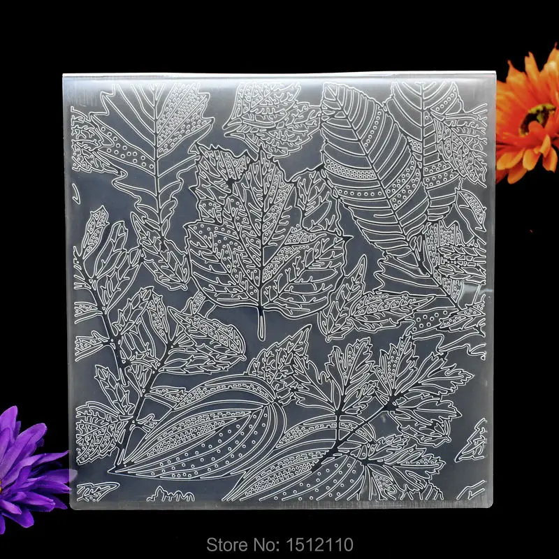 

Leaves 4 Decoration Plastic Embossing Folder For Scrapbook DIY Album Card Tool Plastic Template 19.9x19.9cm KW6102034