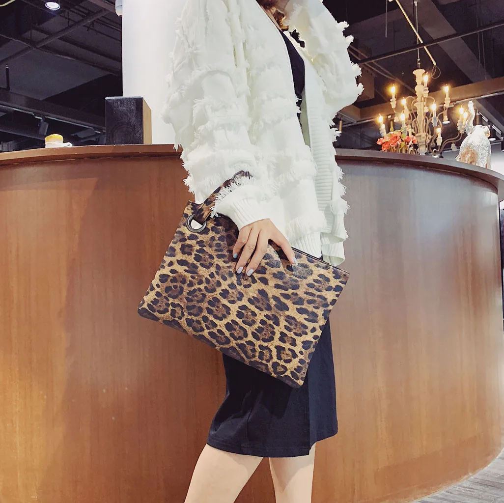 

Shoulder Bag For Women 2019 Fashion Vintage womens' pouch Leopard purses and handbags clutch female bolso mujer torebki damskie