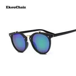 Ekouchaiz Новинка 2017 года, стильное очки Солнцезащитные очки для женщин Пластик Рамки наружное щит взрослых модные популярные Очки Для женщин