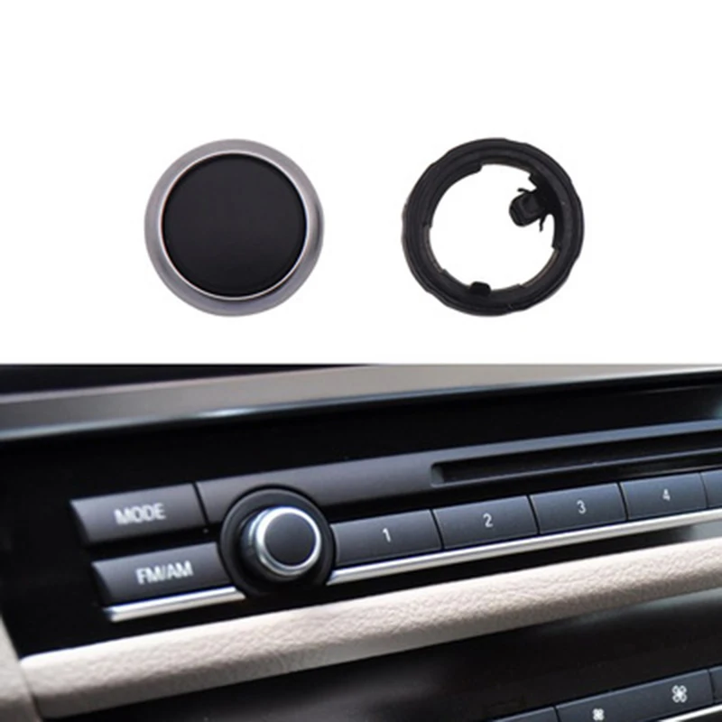 

New Volume Knob Cover Car 7 F02 Volume Knob 5 CD Radio Switch Button Cover For BMW 5 Series F10/F18F07/F02/F15