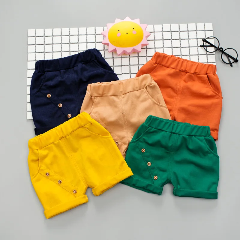 

5 Color Summer Children Kids Girls Solid Children Boys Shorts For 1-4Y KP-1931