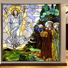 Самоклеящиеся оконные стеклянные наклейки "фильмы" бумажные дверные наклейки s винтажный Европейский стиль полупрозрачный Иисус Христос N110