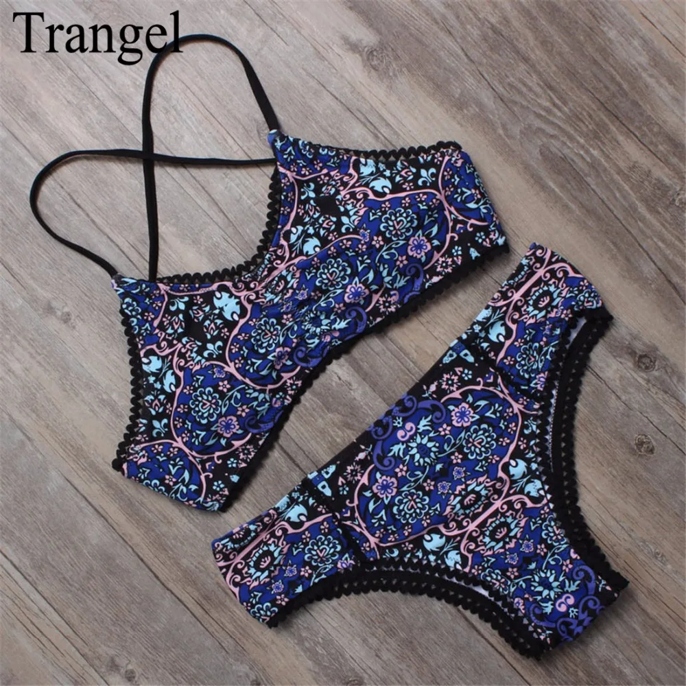 trangel 2017 del bikini delle donne 2017 halter top costumi da bagno retr costume da bagno