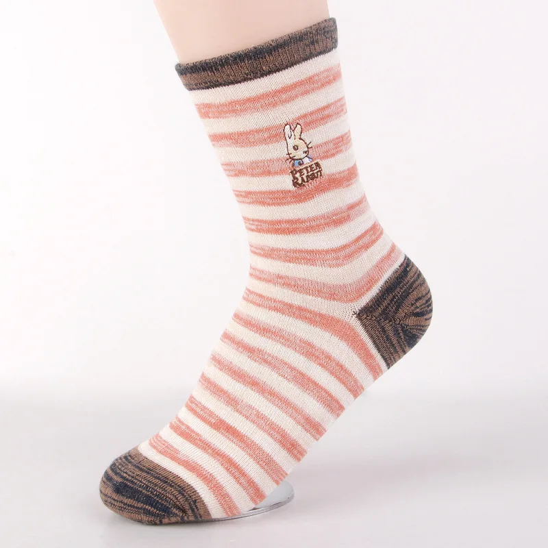 Японский стиль, harajuku, модные носки в горошек для женщин, Kawaii Peter Rabbit Skarpetki Calzini, полосатые носки в горошек, милые