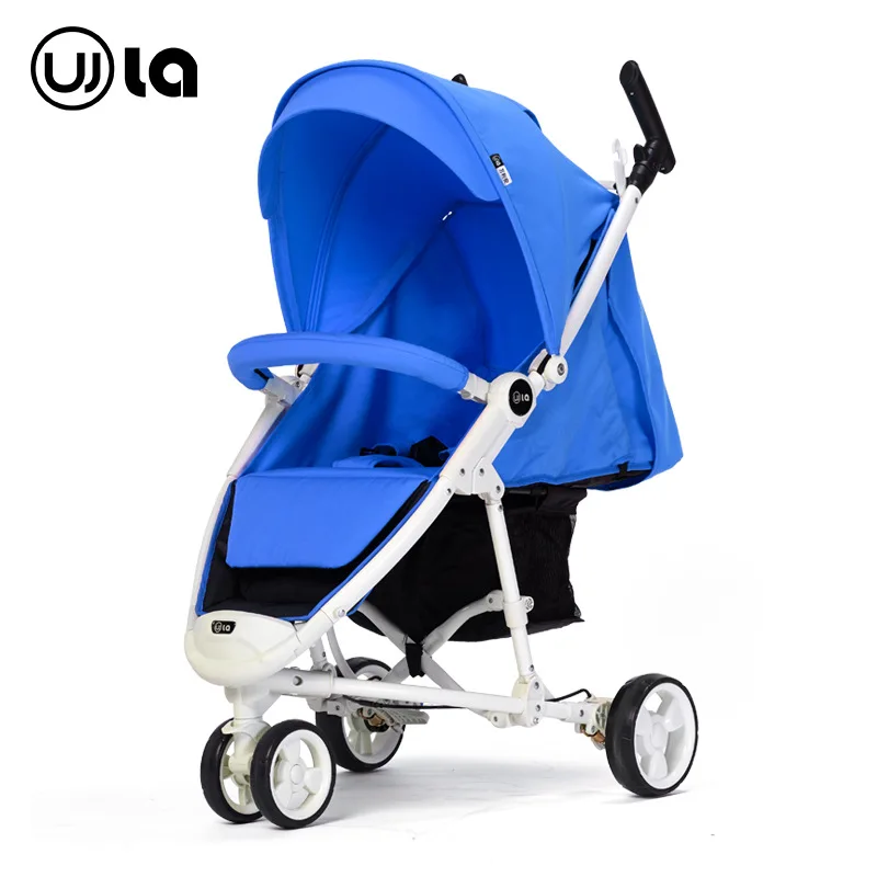 Здоровая детская коляска с высоким ландшафтом, светильник для детской коляски в европейском стиле, детская коляска, экологичный складной трехколесный велосипед - Цвет: Sapphire Blue