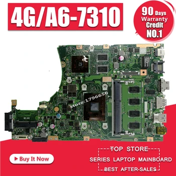 

X455YI laptop motherboard For Asus X455YI X455Y X455DG X455D mainboard 100% test Ok 4G RAM A6-7310 / 2G RAM E2-7110