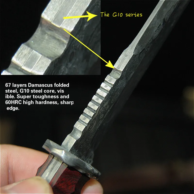 EVERRICHE) дамасский самурайский меч 60HRC острый Походный нож охотничий нож тактика дамасский близкий меч