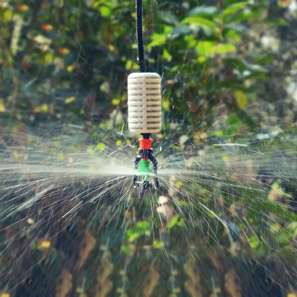 

10PCS 360 Degrees Rotary Micro Nozzle Refraction Micro Spray Irrigation Pipe Adapters Inverted Nozzles Atomizing Parts