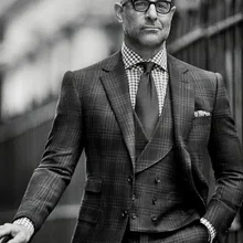 Костюмы для жениха свадебный костюм Для мужчин смокинг для жениха best мужской костюм Свадебный дружки Для мужчин темно-Серый цвет(куртка+ брюки+ жилет+ галстук