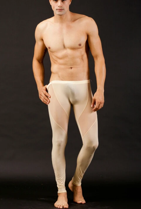Man sexy transparent pants male Long 