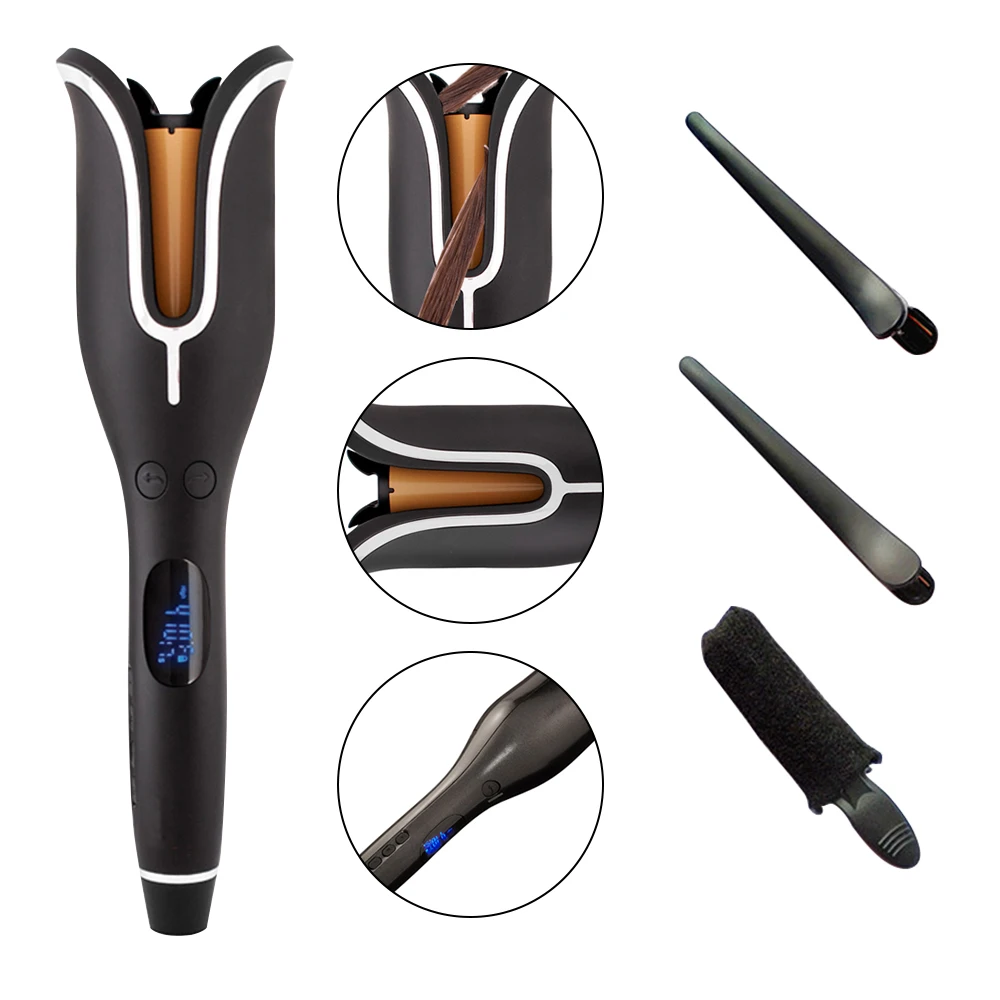 

Electric spiral Hair Curler Multifunction Automatic Curl Iron hot hair Curling Wand professional LCD Anti-Scalding Styling Tool