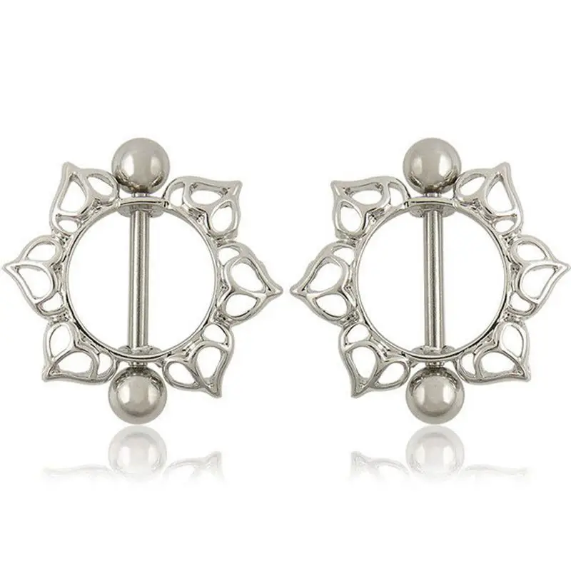 

1 Pair Amazing Stainless Steel Love Nipple Shield Bar Ring Body Piercing