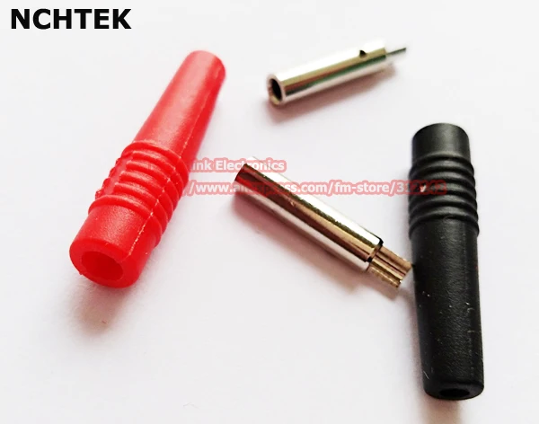 2x Copper 2mm Silicone Insulated Banana Female Jack Socket Test Connector Red &B 