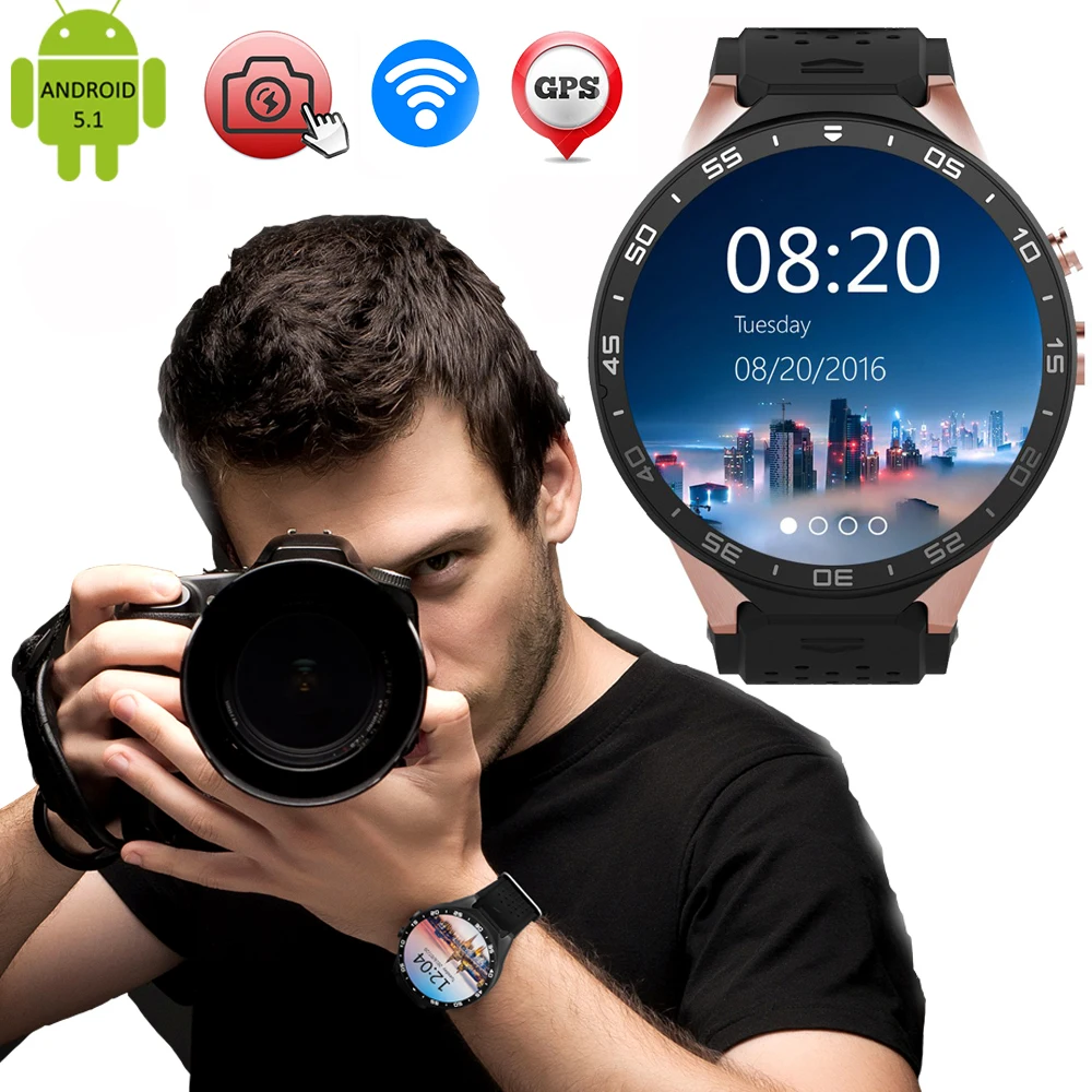 MTK6580 KW88 Men Women Smart Watch For Android and IOS Bluetooth font b Smartwatch b font