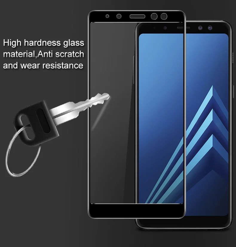 GerTong 9H полное закаленное стекло для Samsung Galaxy A8 Plus 2018 A530 A730 чехол пленка защита